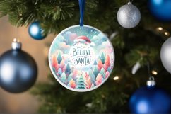 Believe in Santa Winter Scene Sublimation PNG Product Image 1