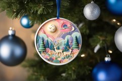 Round Christmas Ornament Sublimation|Clipart Product Image 3