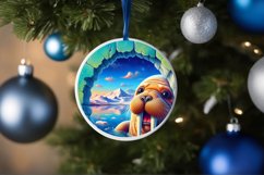 Round Ice Walrus Sublimation PNG Product Image 4