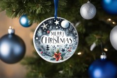 Winter Scene Round Ornament Sublimation PNG Product Image 4