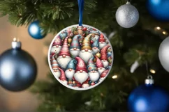 Winter Gnomes Round Ornament Sublimation PNG Product Image 4