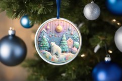 Round Christmas Ornament Sublimation|Clipart Product Image 3