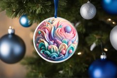 3D Round Ornament Sublimation PNG Product Image 4