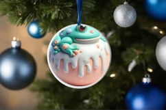 3D Marzipan Melting Pastel Ornament Sublimation PNG Product Image 4