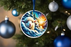 Snow Made Wall with Smiling Lamb Sublimation PNG Product Image 4