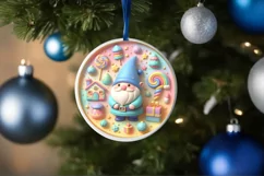 Round Christmas Ornament Sublimation|Clipart Product Image 1