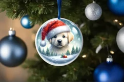 Puppy Snow Wall Ornament PNG Product Image 1