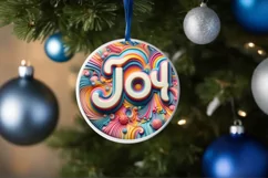 Joy 3D Martzipan Winter Ornament PNG Product Image 1