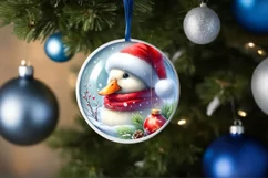 Watercolor Christmas Winter Scene Duck Product Image 4