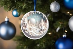 Winter Scenee Martzipan 3D Round Ornament PNG Product Image 4