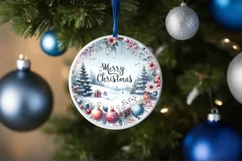 Colorful Winter Scene Merry Christmas Sublimation PNG Product Image 4