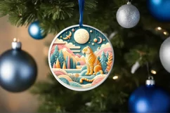 Round Christmas Ornament Sublimation|Clipart Product Image 3
