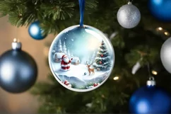 Santa Winter Scene Sublimation PNG Product Image 4