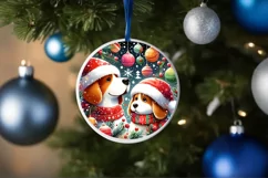 Colorful Christmas Dog PNG Product Image 4