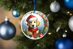 Colorful Christmas Dog PNG Product Image 1