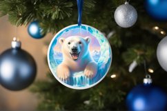 Melting Ice Wall with Smiling Polar Bear Sublimation PNG Product Image 1