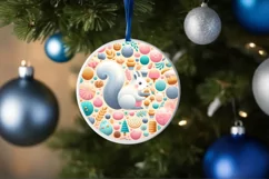 Round Christmas Ornament Sublimation|Clipart Product Image 1