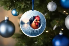 Icy Wall with Smiling Chicken Sublimation PNG Product Image 4