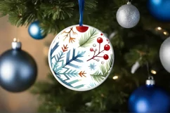 Round Christmass Colorfull Snowflake PNG Product Image 1