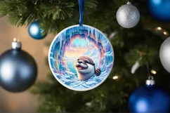 Icy Wall with Smiling Otter Sublimation PNG Product Image 1