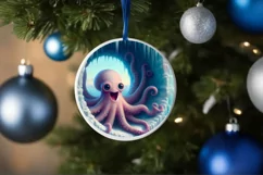Icy Wall with Smiling Octopus Sublimation PNG Product Image 4