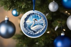 Icy Wall with Smiling Swan Sublimation PNG Product Image 4