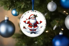 Colorful Santa Winter Scene Sublimation PNG Product Image 4