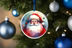 Colorful Santa Winter Scene Sublimation PNG Product Image 4