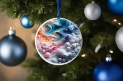 Round Molten Candy Christmas Digital Painting PNG Product Image 4