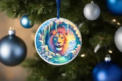 Melting Ice Wall with Smiling Lion Sublimation PNG Product Image 4