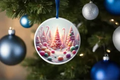 Pastel Molten Candy Winter Scene Sublimation PNG Product Image 4