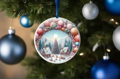 Pastel Molten Candy Winter Scene Sublimation PNG Product Image 1