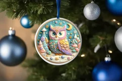 Round Christmas Ornament Sublimation|Clipart Product Image 3