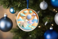Round Christmas Ornament Sublimation|Clipart Product Image 3