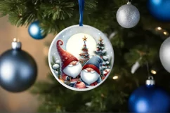 Round Christmass Winter Gnomes PNG Product Image 4