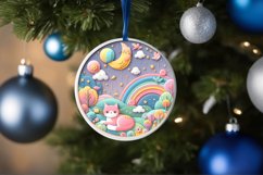 Round Christmas Ornament Sublimation|Clipart Product Image 3