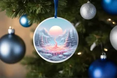 Pastel Winter Scene Digital Painting PNG Product Image 4