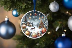 Winter Scene Watercolor Large Text PNG Product Image 4