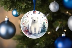 Polar Bear Christmas Ornament Sublimation PNG Product Image 4