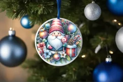 Christmass Gnome Christmas Ornament Sublimation PNG Product Image 4
