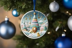 Round Christmas Ornament Sublimation|Clipart Product Image 1