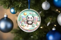 Round Christmas Ornament Sublimation|Clipart Product Image 3