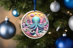 Round Christmas Ornament Sublimation|Clipart Product Image 1