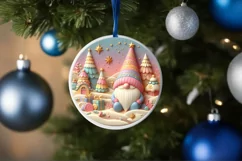Round Christmas Ornament Sublimation|Clipart Product Image 1