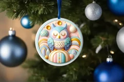 Round Christmas Ornament Sublimation|Clipart Product Image 3