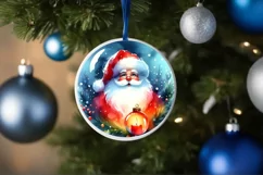 Santa Christmas Ornament Sublimation PNG Product Image 4