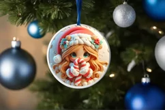 Santa's Girl Sublimation PNG Product Image 1