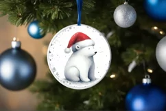 Very Christmas Polar Bear Ornament PNG Product Image 4