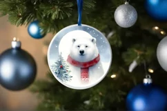 Very Christmas Polar Bear Ornament PNG Product Image 1