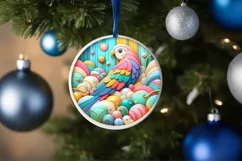 Round Christmas Ornament Sublimation|Clipart Product Image 1